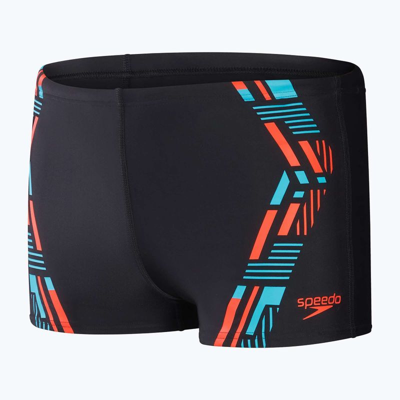 Pánské plavecké šortky Speedo Tech Print black/orange 10