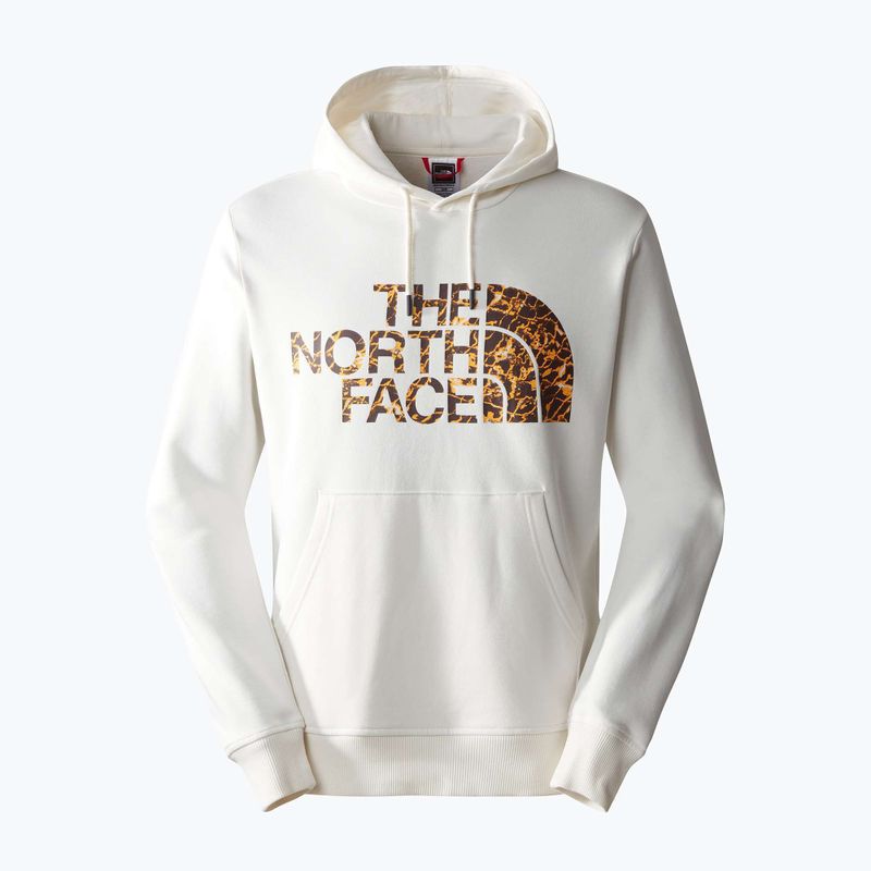 Pánská mikina The North Face Standard Hoodie gardenia white/coal brown water distortion print 4