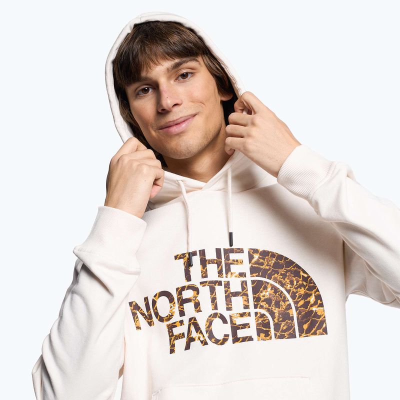 Pánská mikina The North Face Standard Hoodie gardenia white/coal brown water distortion print 3
