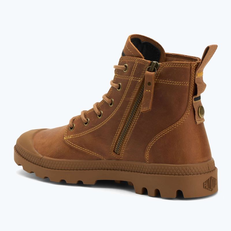 Palladium Pampa Zip Lth Legacy mahagonové boty 3