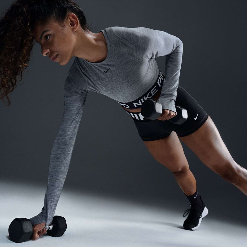 Dámské tréninkové tričko s dlouhým rukávem Nike Pro 365 Dri-Fit smoke grey/heather 5