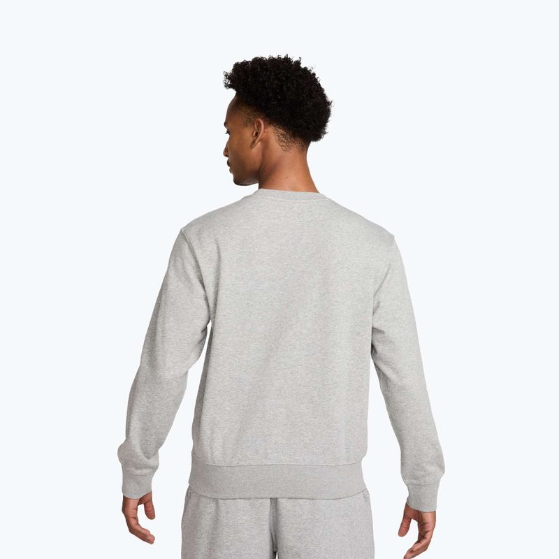 Pánská mikina Nike Club French Terry Crew dark grey heather/white 3