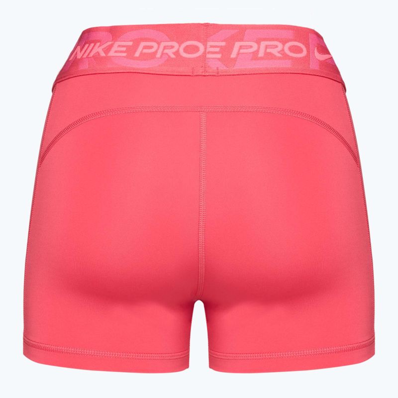 Dámské tréninkové šortky Nike Pro Mid Rise 3" aster pink/pinksicle/hot punch/white 2