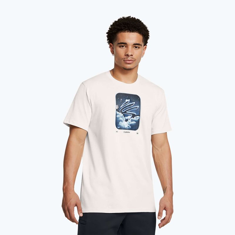 Pánské tričko Under Armour Curry Hvyweight Trend white clay/black