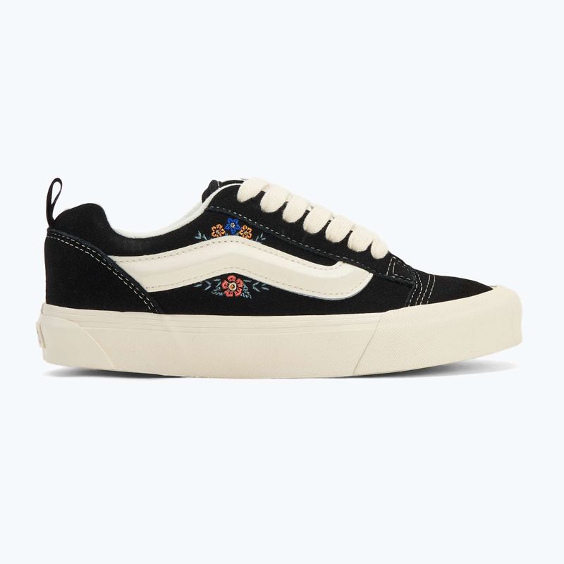 Boty Vans Knu Skool black floral 2