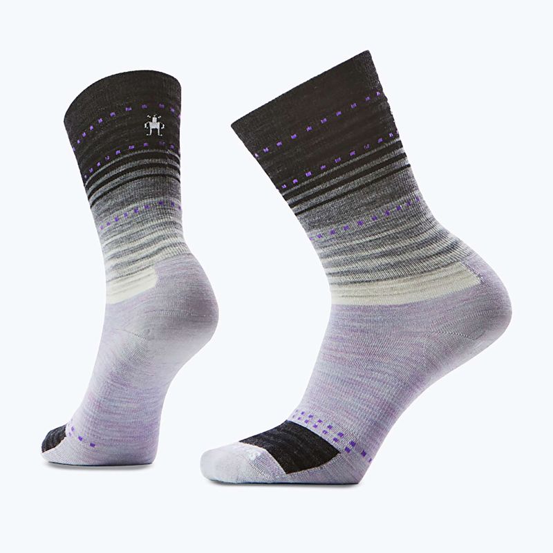 Dámské ponožky Smartwool Everyday Stitch Stripe Crew purple/black