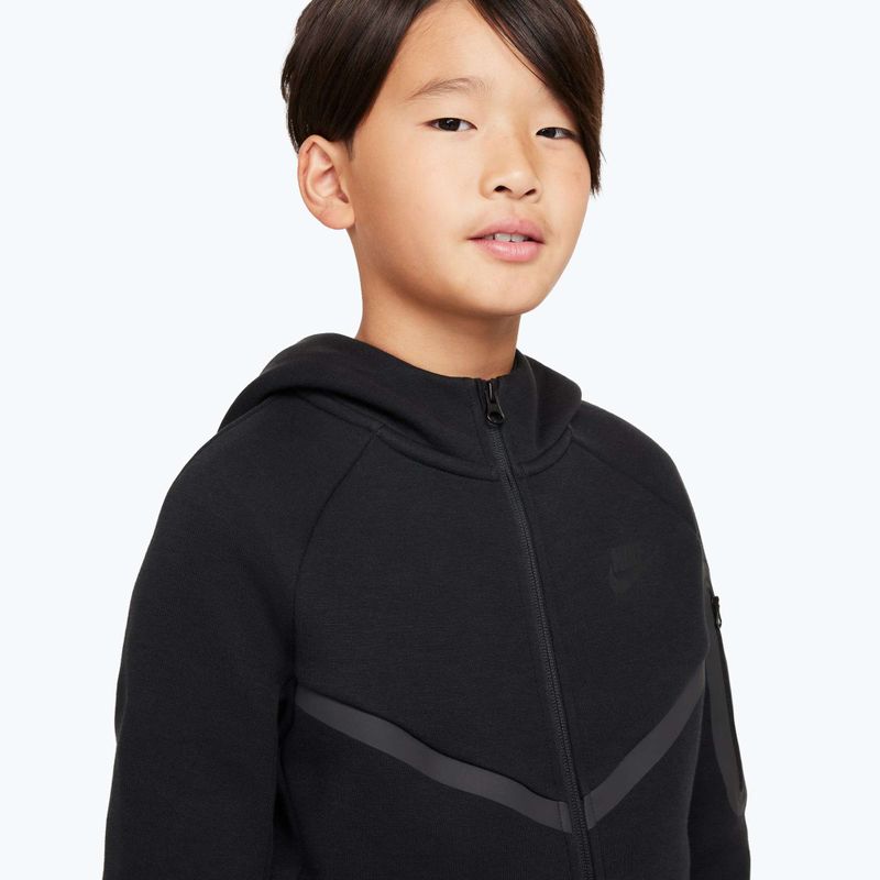 Dětská mikina Nike Sportswear Tech Fleece Full Zip black/black/black 4