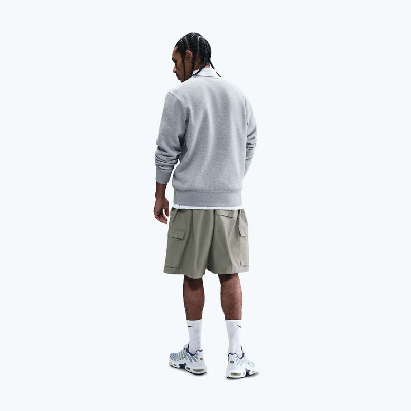 Pánská mikina Nike Sportswear Club Graphic Fleece Crew dark grey heather/white 3