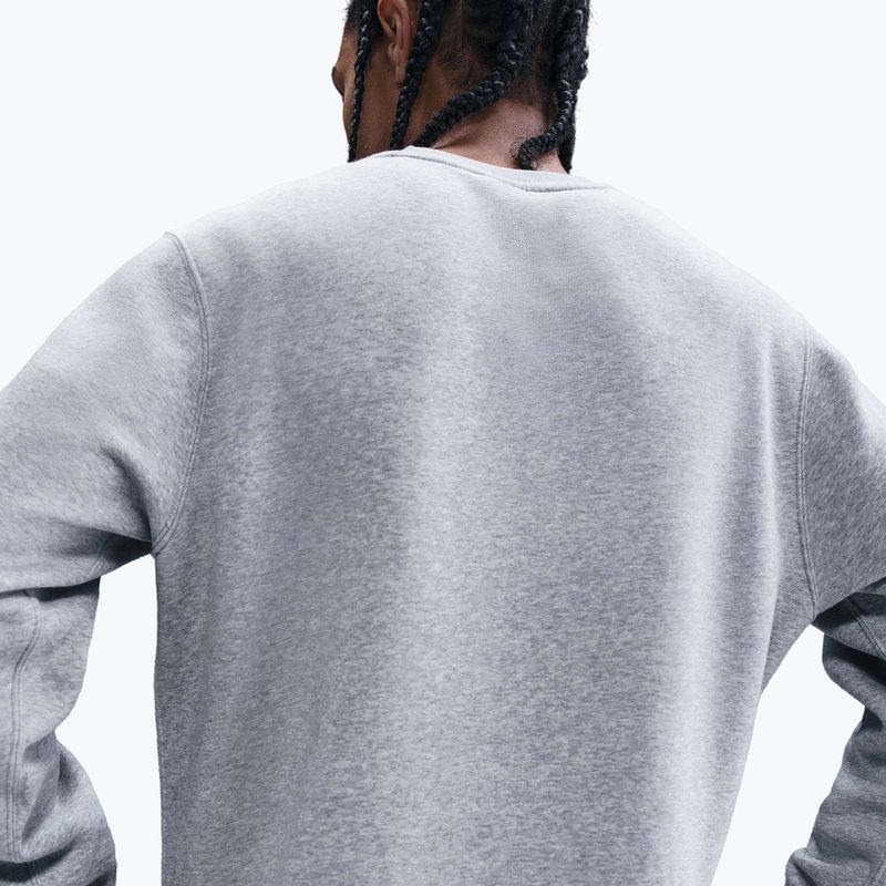 Pánská mikina Nike Sportswear Club Graphic Fleece Crew dark grey heather/white 5