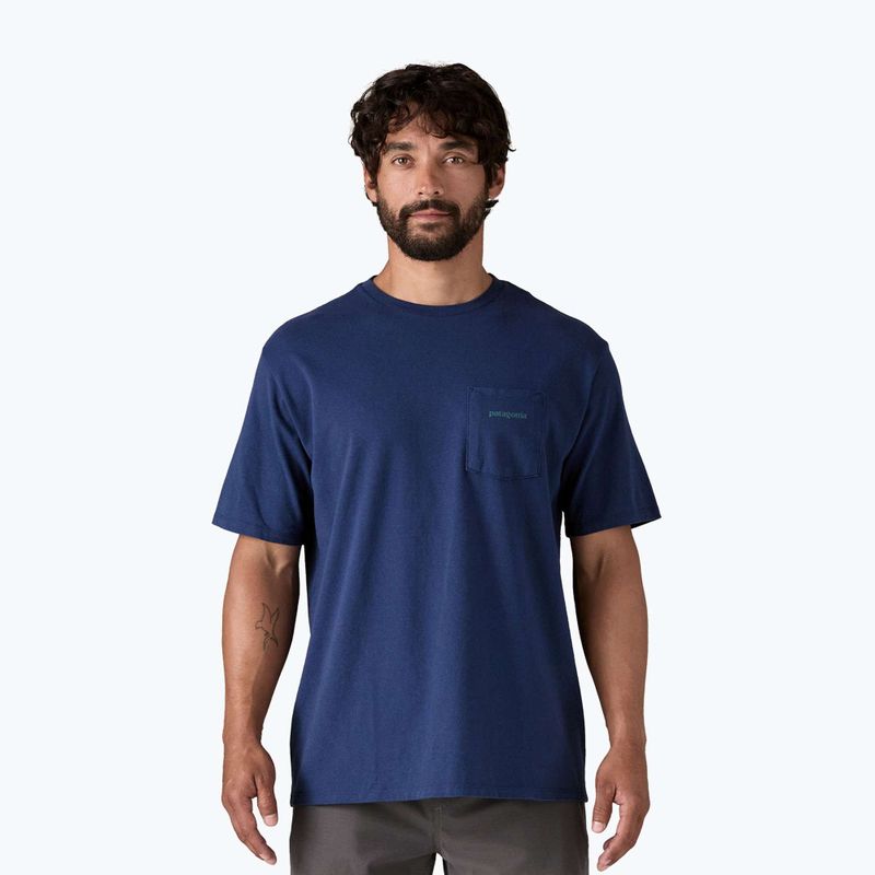 Pánské tričko Patagonia Boardshort Logo Pocket Responsibili clement blue