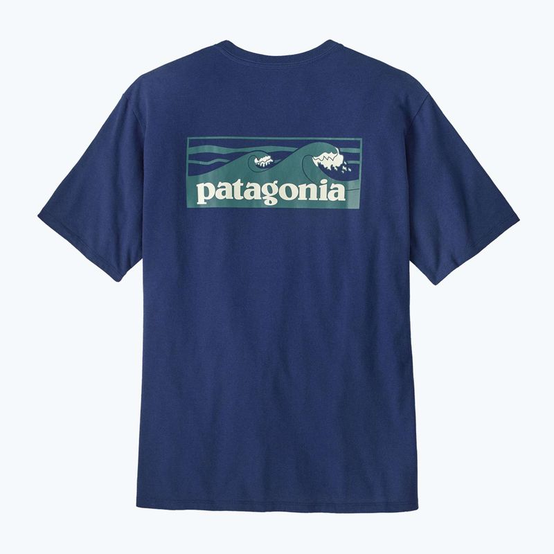 Pánské tričko Patagonia Boardshort Logo Pocket Responsibili clement blue 3