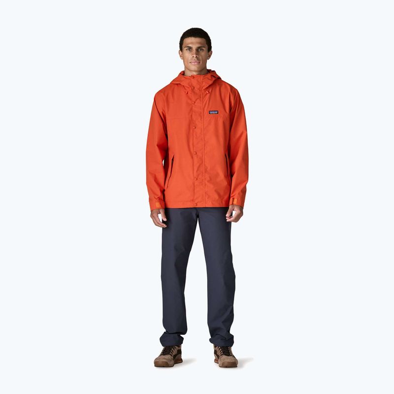 Pánská nepromokavá bunda Patagonia Outdoor Everyday Rain coal orange 2