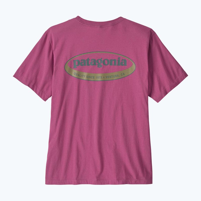 Pánské tričko Patagonia '95 Oval Logo faded magenta 2