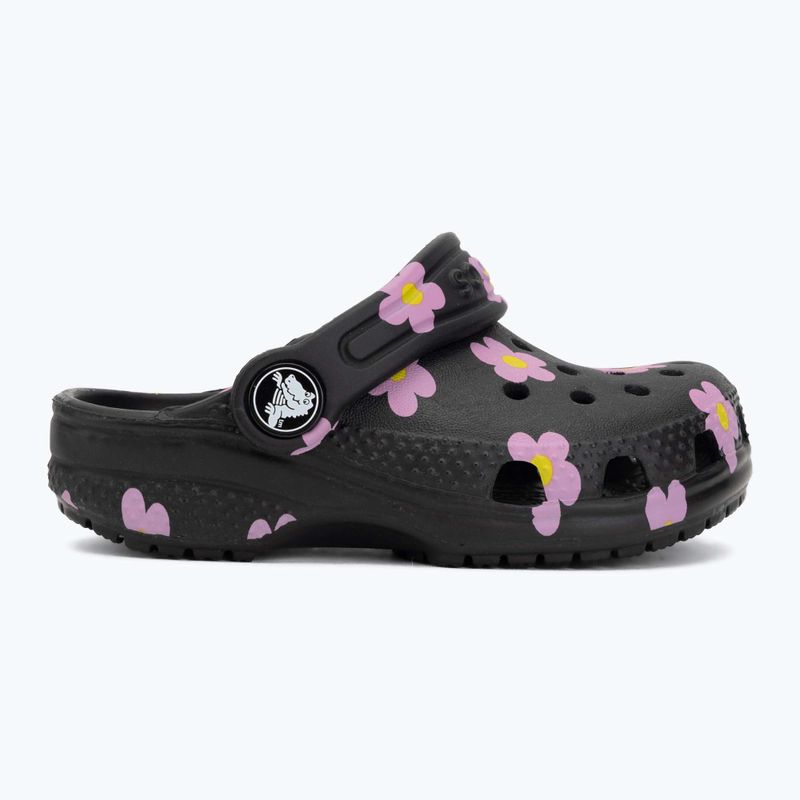 Dětské nazouváky Crocs Classic Flower 212671 black 3