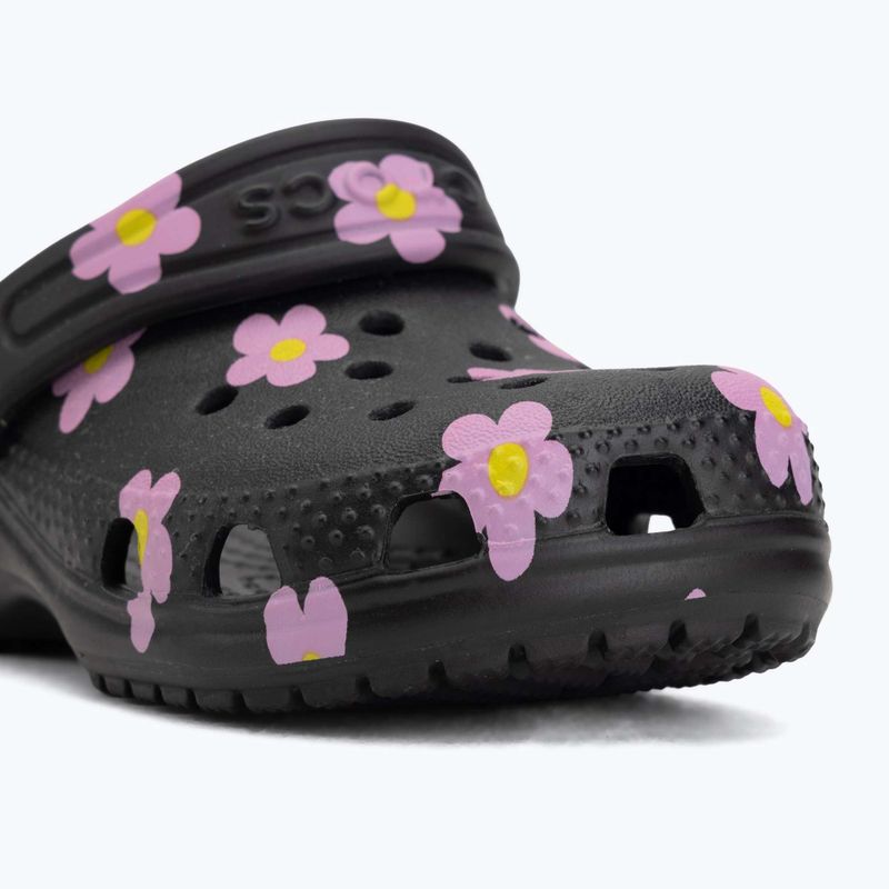 Dětské nazouváky Crocs Classic Flower 212671 black 8