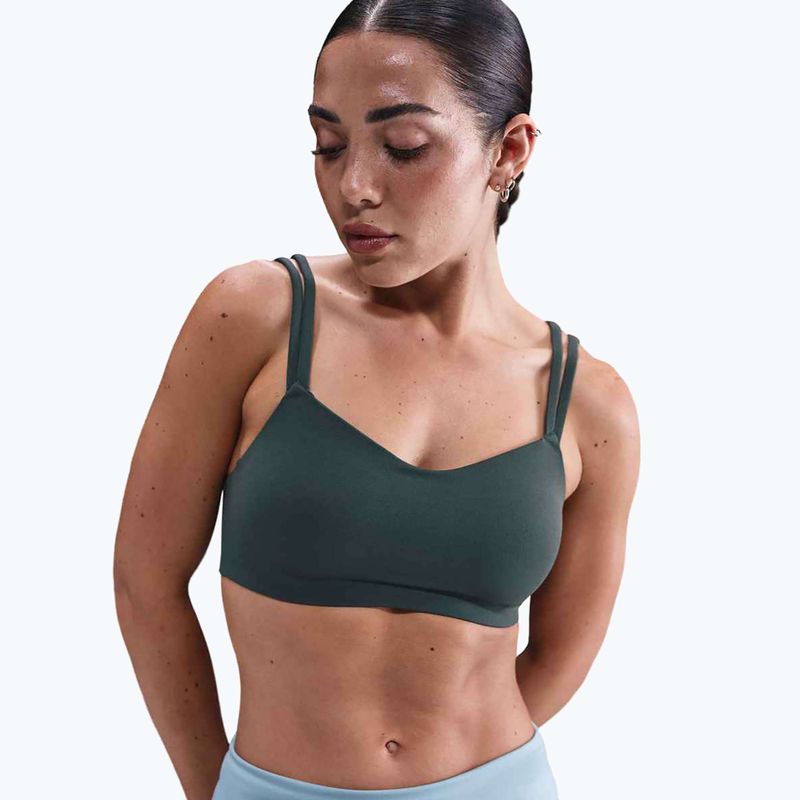 Sportovní podprsenka Nike Zenvy Strappy seaweed/white