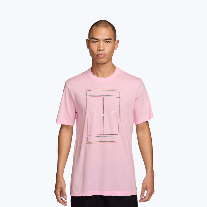 Pánské tričko Nike Court Heritage pink foam