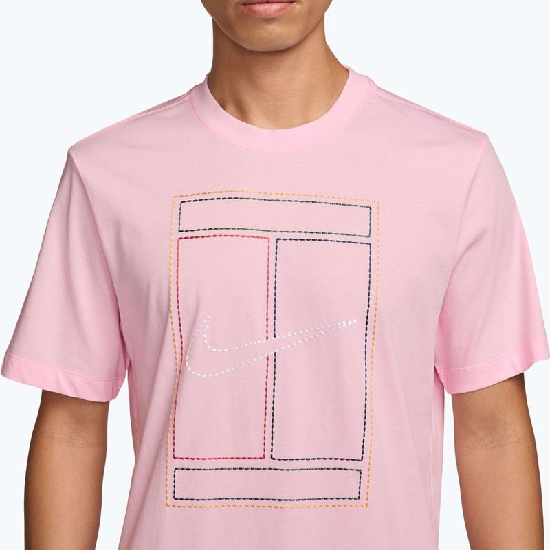 Pánské tričko Nike Court Heritage pink foam 3