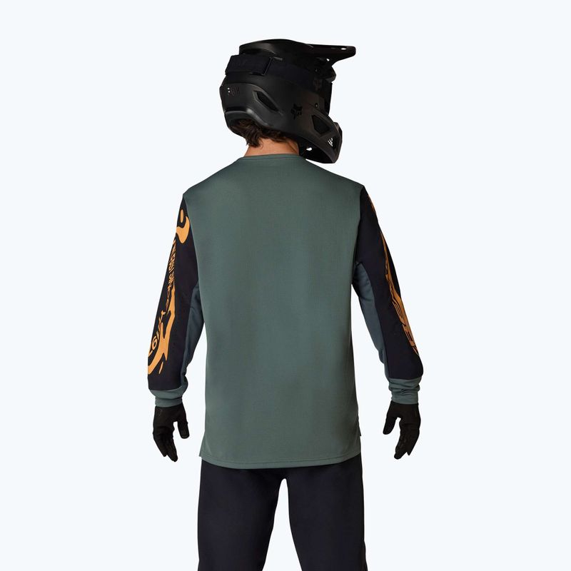 Pánské cyklistické tričko Longsleeve Fox Racing Defend Creation sage 2