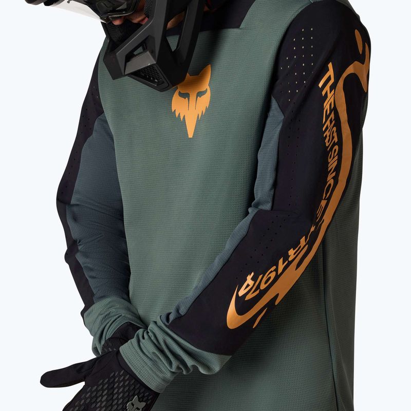 Pánské cyklistické tričko Longsleeve Fox Racing Defend Creation sage 3