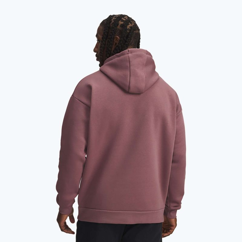 Pánská mikina Under Armour Project Rock Icon Hoody maroon mist/black 2