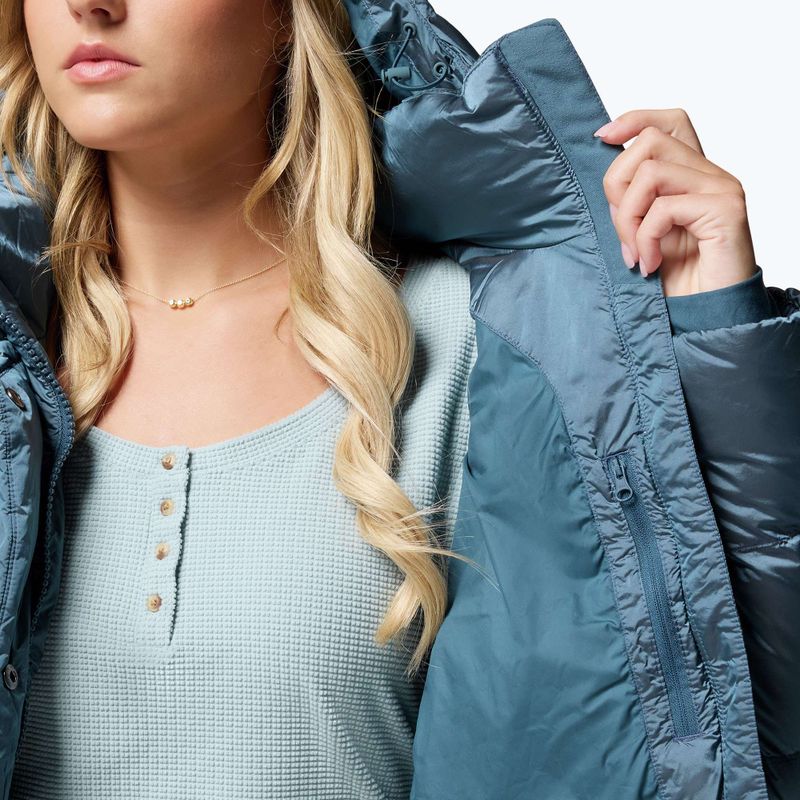 Dámská péřová bunda Columbia Amaze Puff Hooded everblue high shine 9