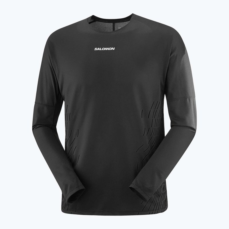 Pánské běžecké tričko Longsleeve Salomon Sense Aero GFX deep black 3
