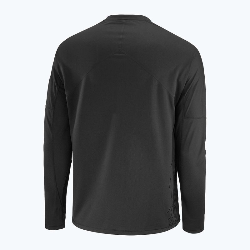 Pánské běžecké tričko Longsleeve Salomon Sense Aero GFX deep black 4