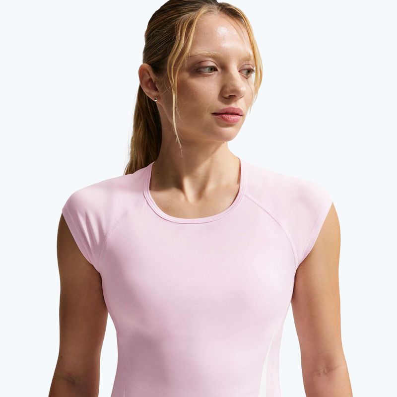 Dámské běžecké tričko Nike Swoosh Run Dri-Fit pink foam/photon dust/white 4
