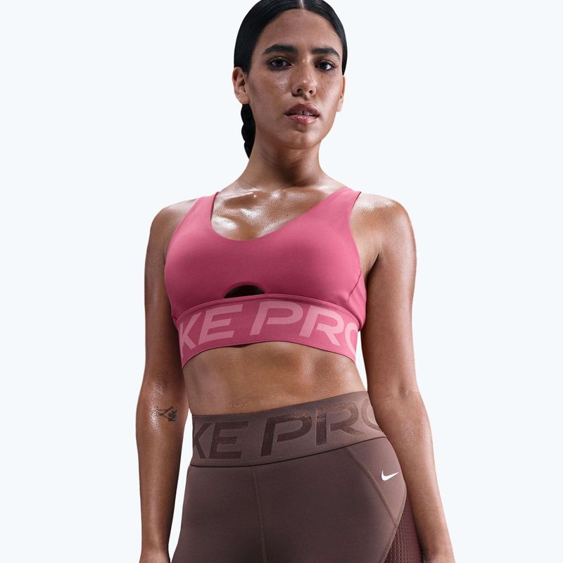 Dámské šortky Nike Pro Sculpt High Waisted 5" Biker tattoo/burgundy crush/white 4