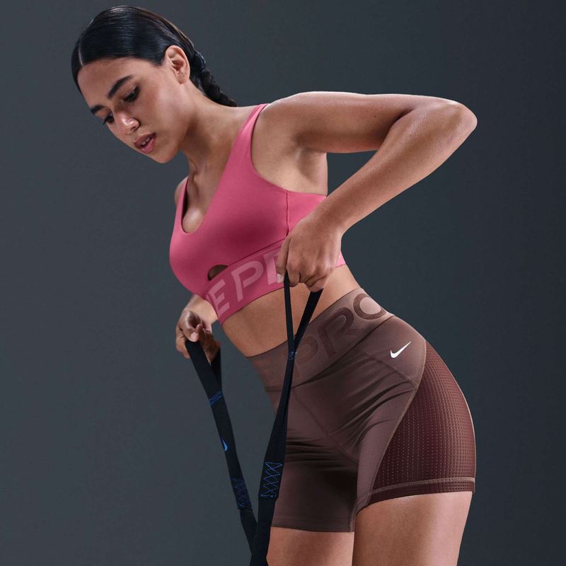 Dámské šortky Nike Pro Sculpt High Waisted 5" Biker tattoo/burgundy crush/white 6