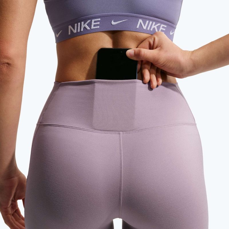 Dámské tréninkové legíny Nike One High-Waisted 7/8 light violet ore/white 6