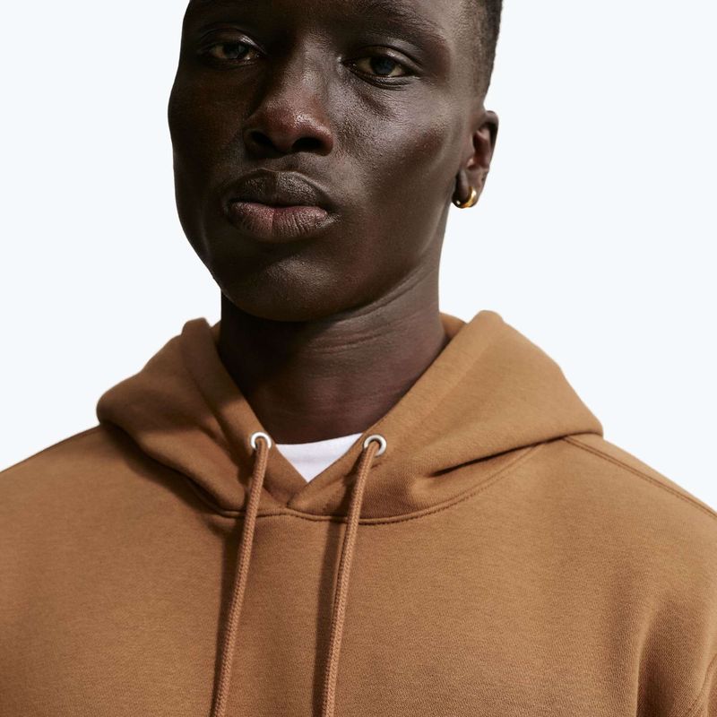 Pánská mikina Nike Club Pullover Hoodie ale brown/ale brown/white 5