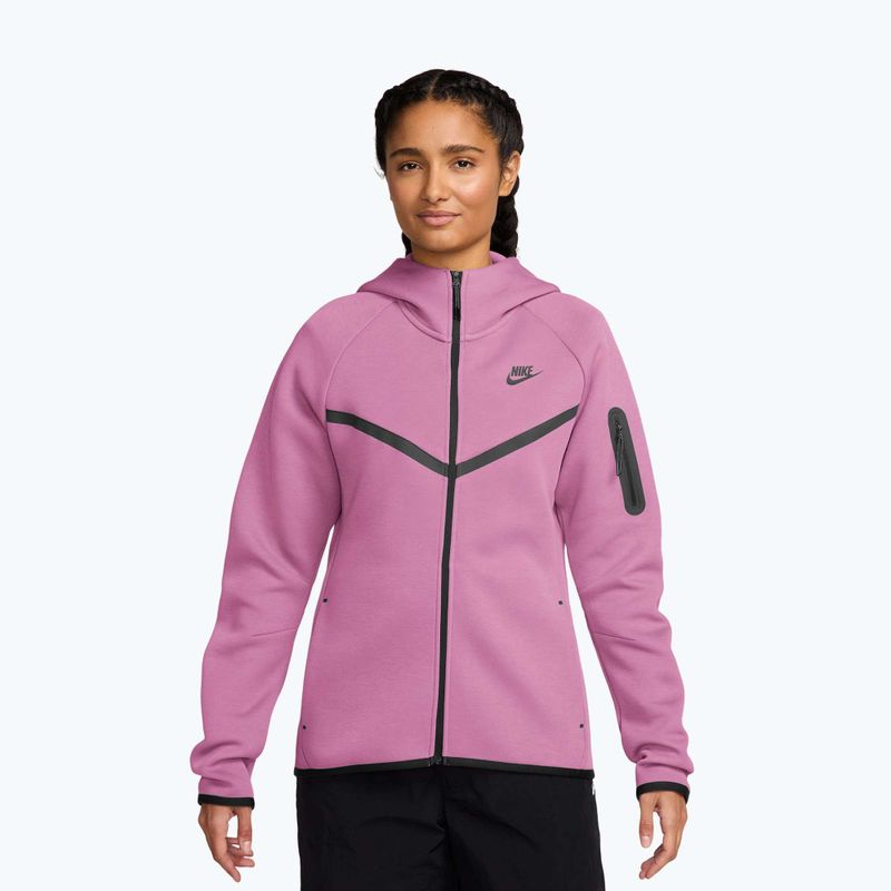 Dámská mikina Nike Sportswear Tech Fleece Windrunner light magenta/black