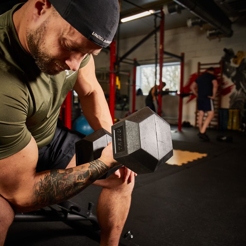 Pogumovaná činka XTREXO Hex HXD75 7.5 kg 6