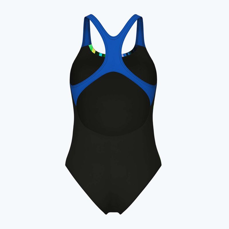 Dámské jednodílné plavky Arena Bloom Swim Pro Back Lb multi black/black/blue china 2