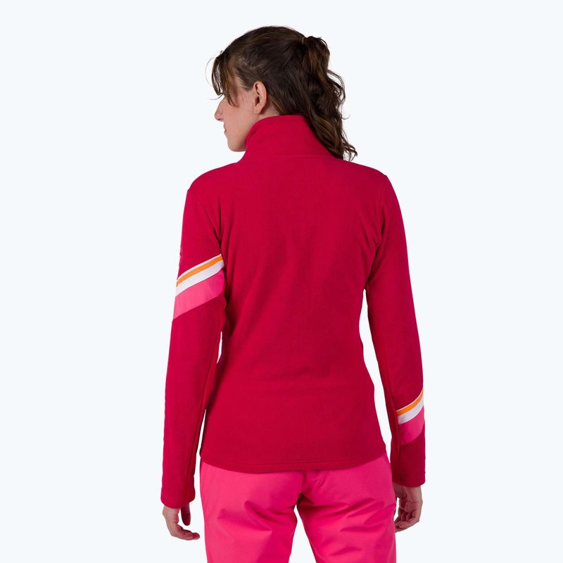Dámská mikina Rossignol Strawpile Fleece Fz ruby red 3
