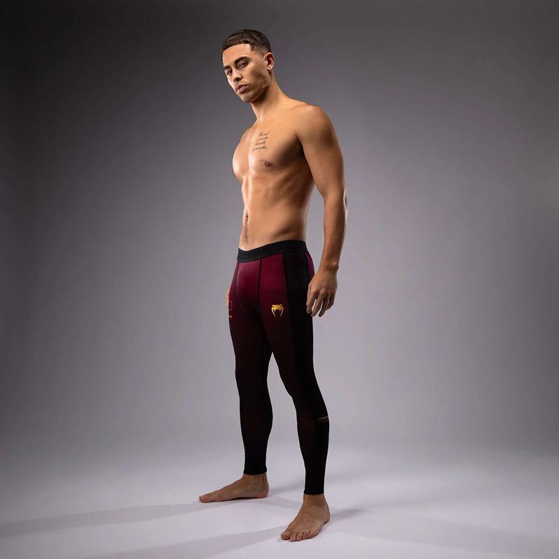 Pánské tréninkové legíny Venum Tactical XT Spats black/burgundy/gold 4