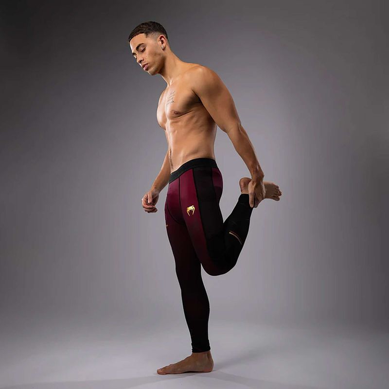 Pánské tréninkové legíny Venum Tactical XT Spats black/burgundy/gold 5