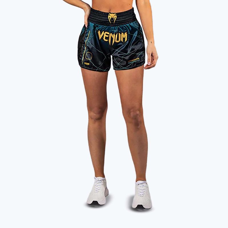 Pánské tréninkové šortky Venum Tactical XT Muay Thai černá/lesní zelená