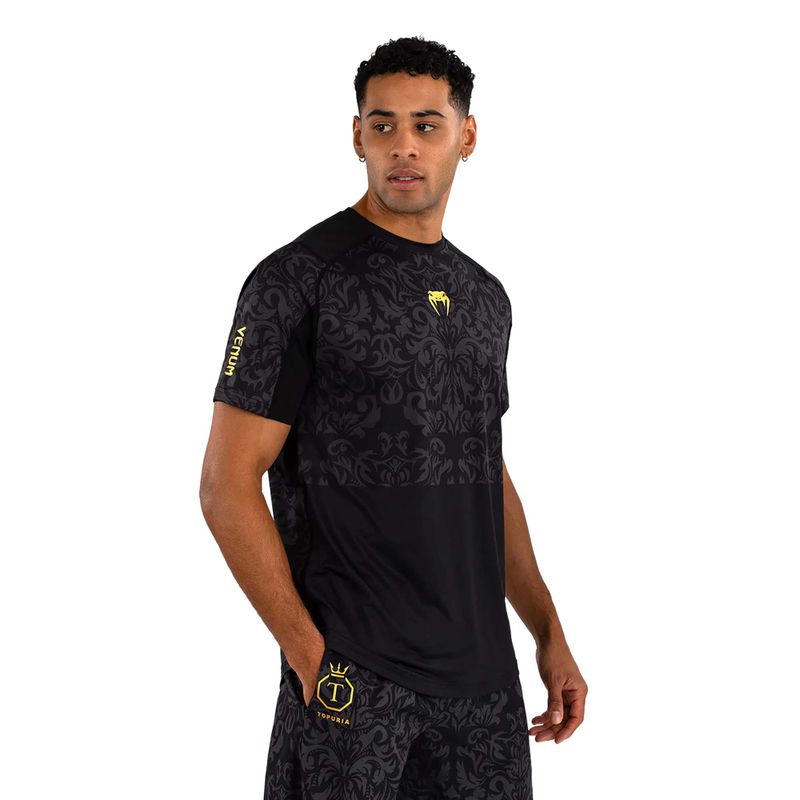 Pánské tričko Venum x Ilia Topuria Unmatched Dry-Tech black/gold 3