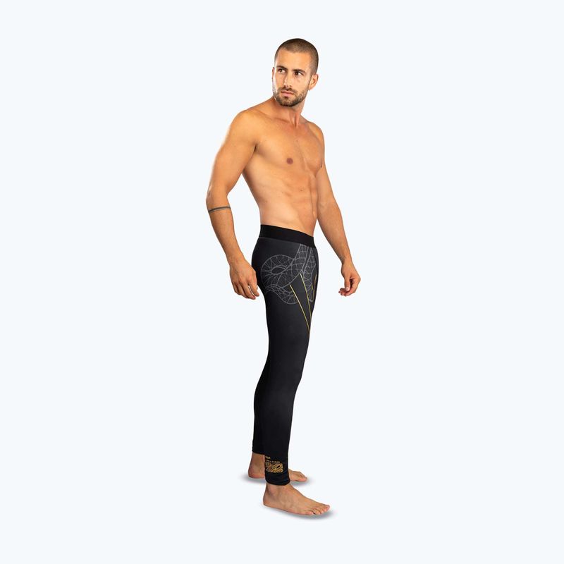 Pánské tréninkové legíny Venum Serpenti Spats black/silver/gold 2