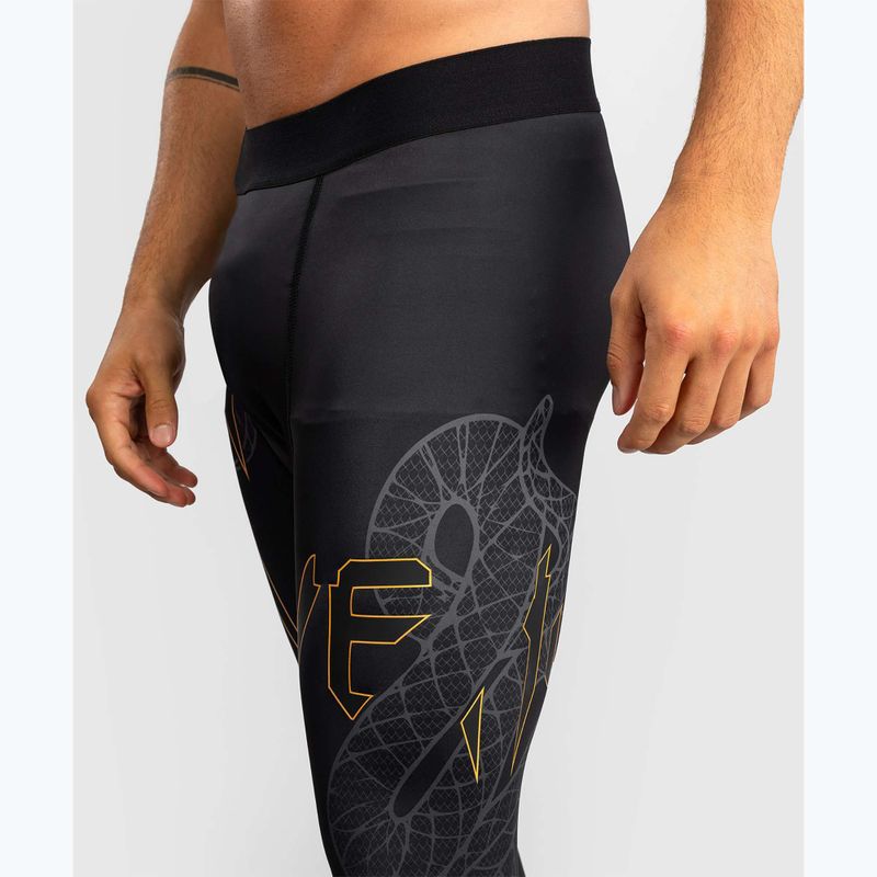 Pánské tréninkové legíny Venum Serpenti Spats black/silver/gold 6