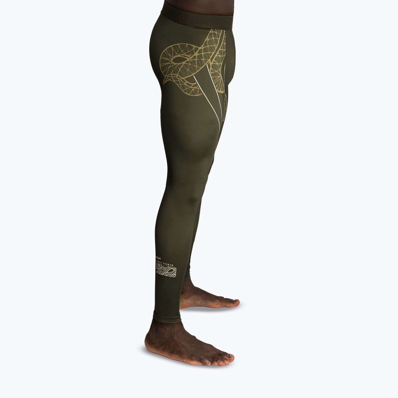 Pánské tréninkové legíny Venum Serpenti Spats khaki/bronze/ivory 5