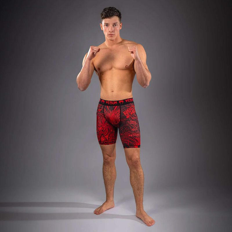 Pánské tréninkové šortky Venum Wolf Attack Vale Tudo Shorts black/red 2