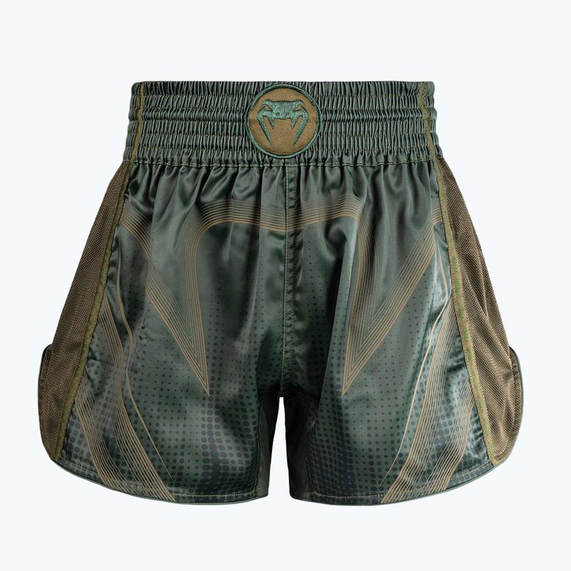 Treninkové šortky Venum Stealth Muay Thai Khaki/Dark Green