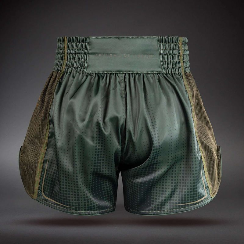 Treninkové šortky Venum Stealth Muay Thai Khaki/Dark Green 2