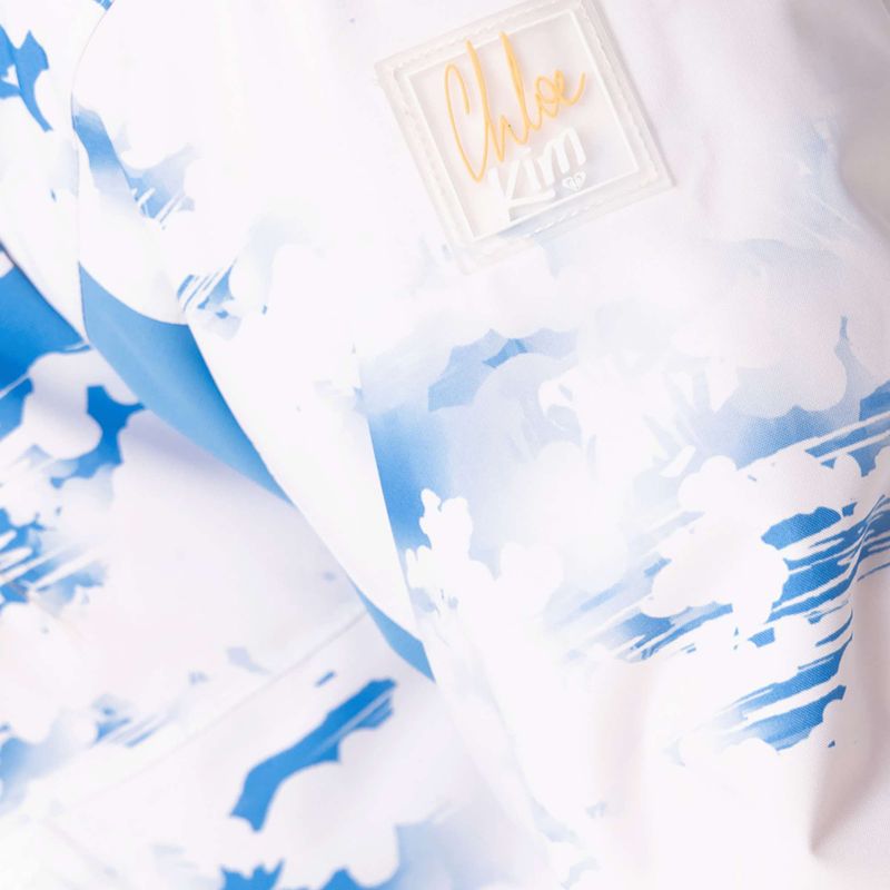 Dámská snowboardová bunda ROXY Chloe Kim azure blue clouds 4