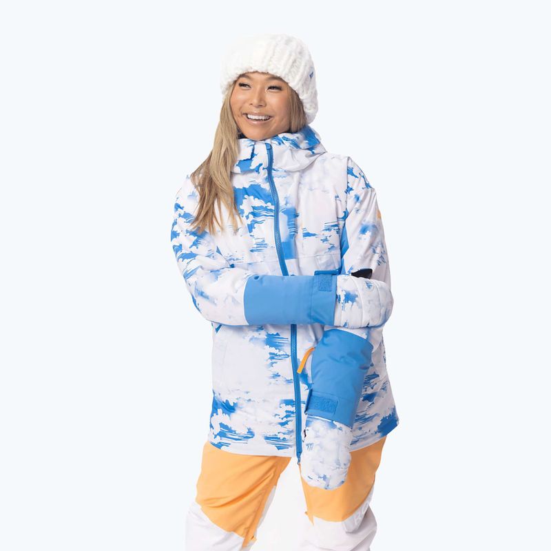 Dámská snowboardová bunda ROXY Chloe Kim azure blue clouds 5