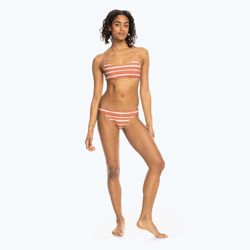 Spodní díl plavek ROXY Printed Beach Classics Moderate cedar wood happy stripe 3